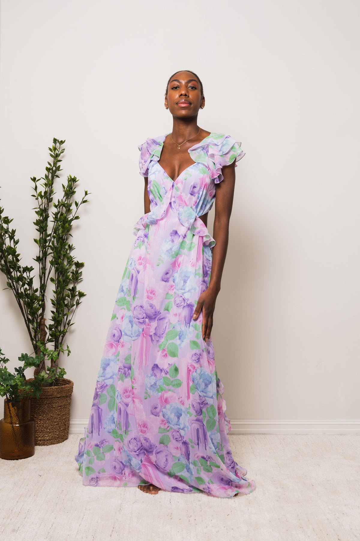 Bianca Dress - Lilac Sprayflower