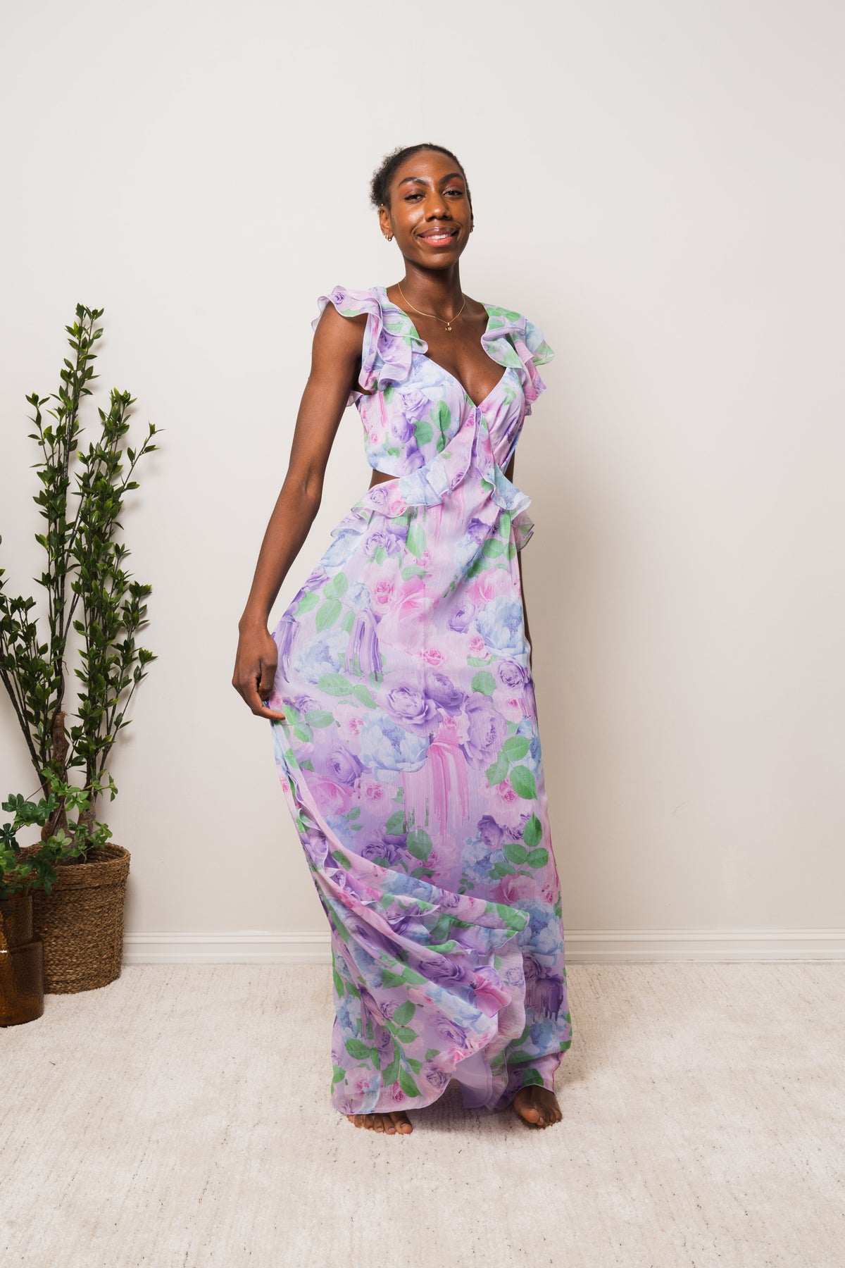 Bianca Dress - Lilac Sprayflower