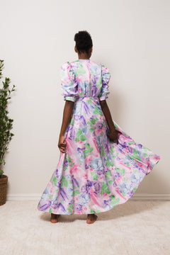 Kayla Maxi Dress - Lilac Sprayflower