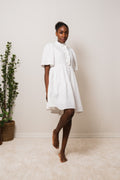 Elisa 2/4 Short Shirt Dress EX - Snow White