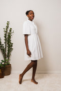 Elisa 2/4 Short Shirt Dress EX - Snow White