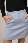 Abriella Hw Skirt - Chambray Blue