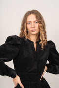 Isabella Corduroy Dress - Black