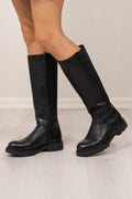 Biaothilia Knee High Elastic Boot - Black