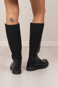 Biaothilia Knee High Elastic Boot - Black