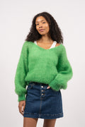 Milana Ls Mohair Knit - Bright Green