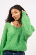 Milana Ls Mohair Knit - Bright Green