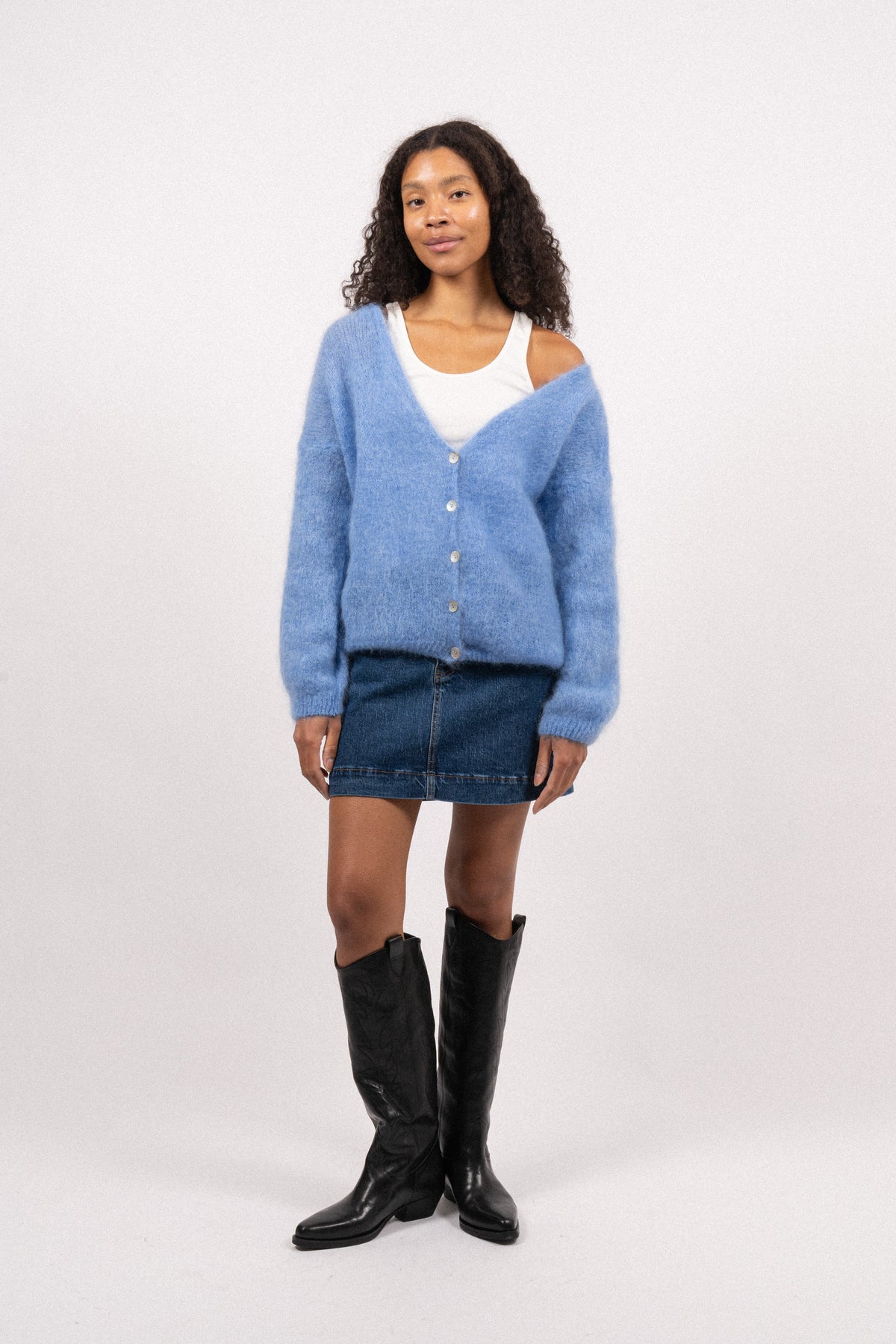 Cornelia LS Cardigan - Sky Blue