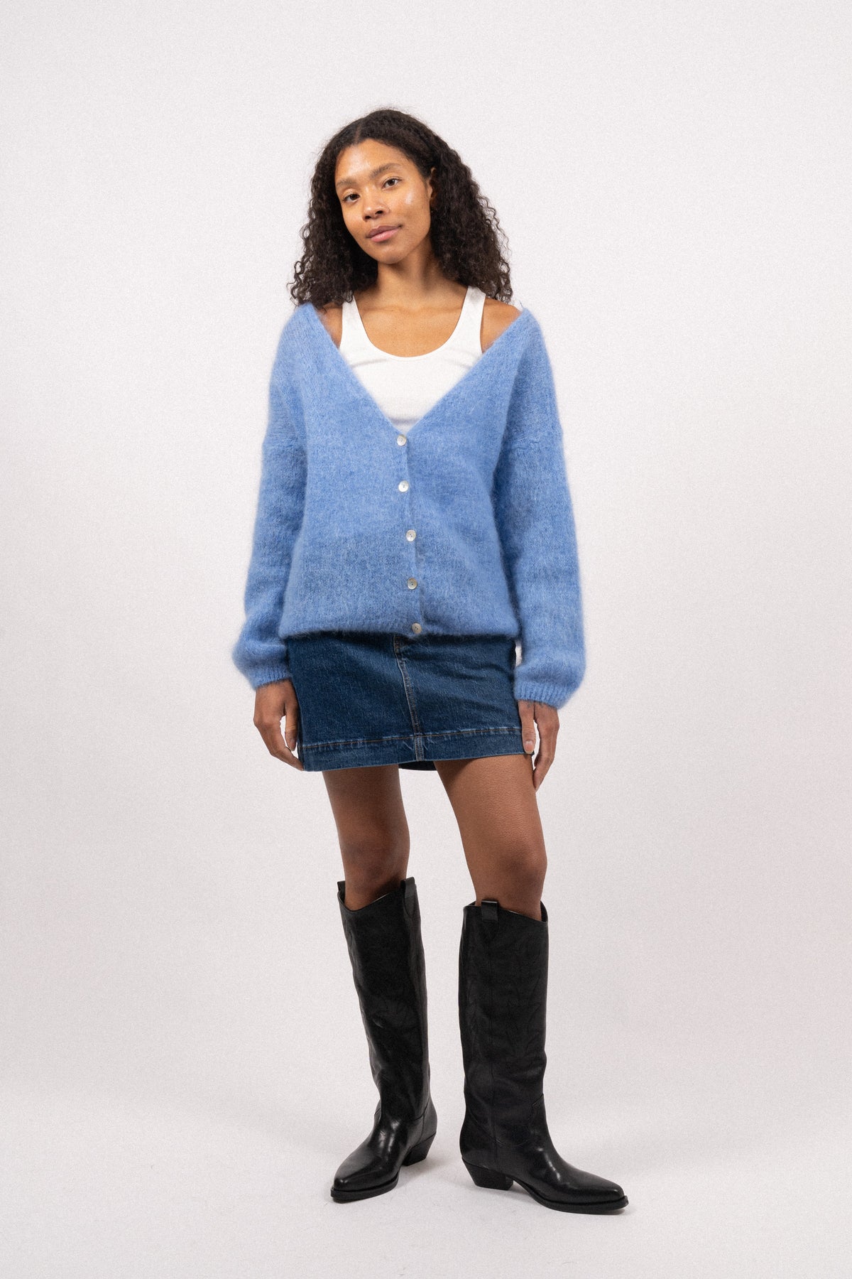 Cornelia LS Cardigan - Sky Blue