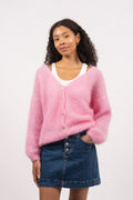 Cornelia Ls Kofta - Soft Berry