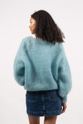 Milana Ls Mohair Knit - Seafoam Green