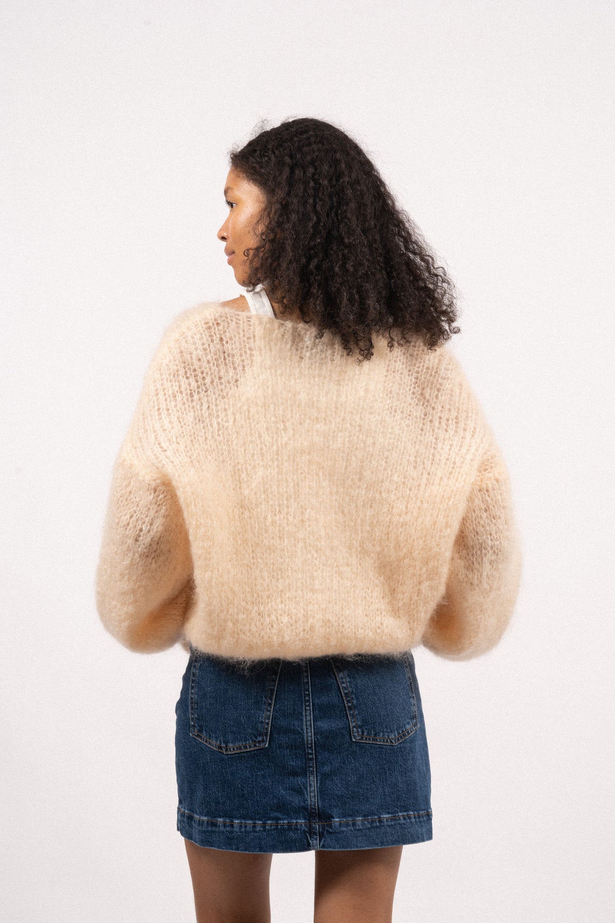 Milana Ls Mohair Knit - Almond
