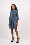 Satin Miami Dress - Shiny Blue