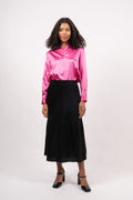 Satin Miami Skirt - Shiny Black