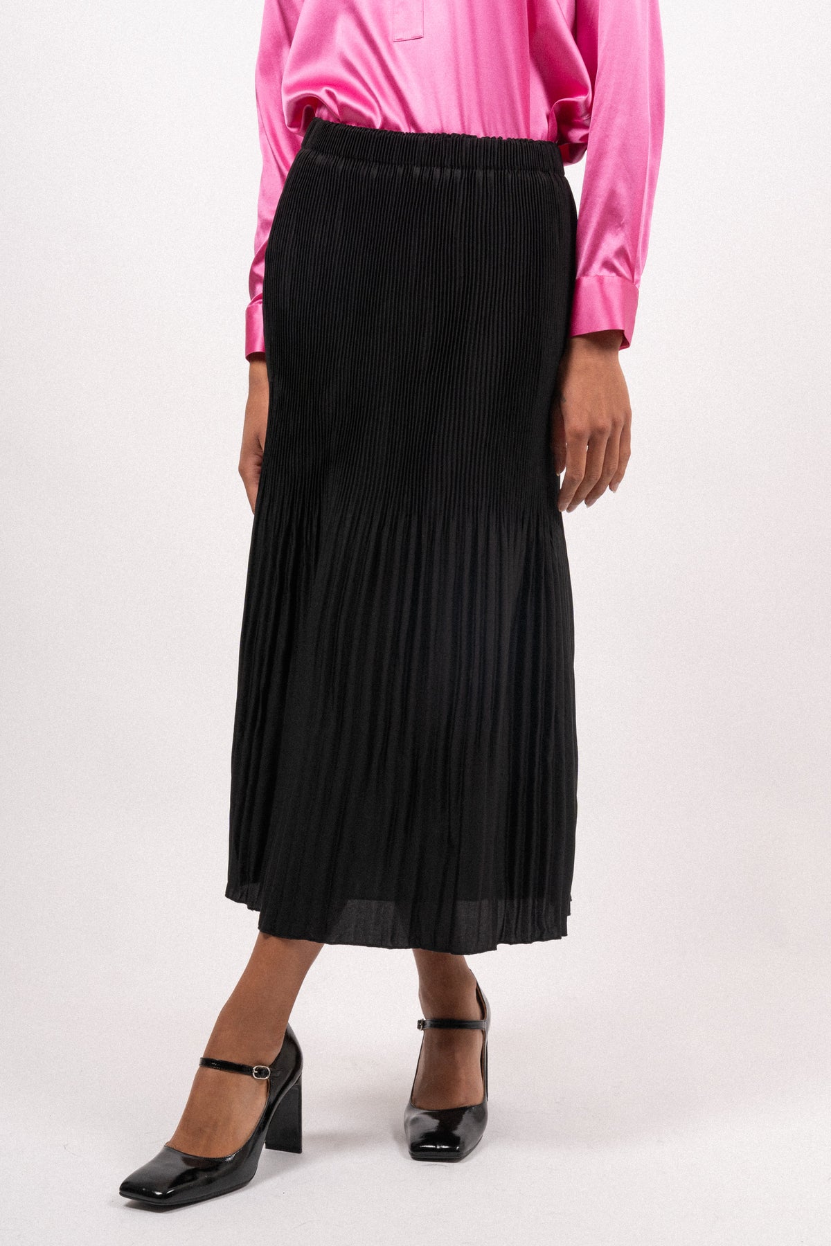 Satin Miami Skirt - Shiny Black