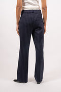 Zoe Pants - Navy/White Pinstripe