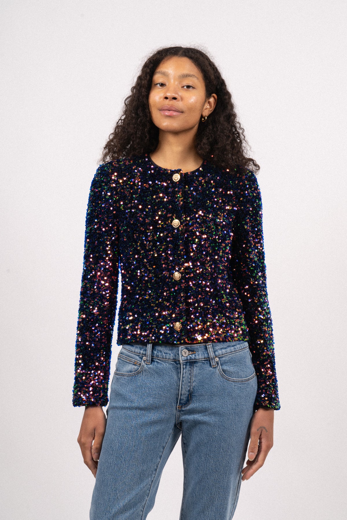 Paulette Jacket - Multicolour Sequins Velour