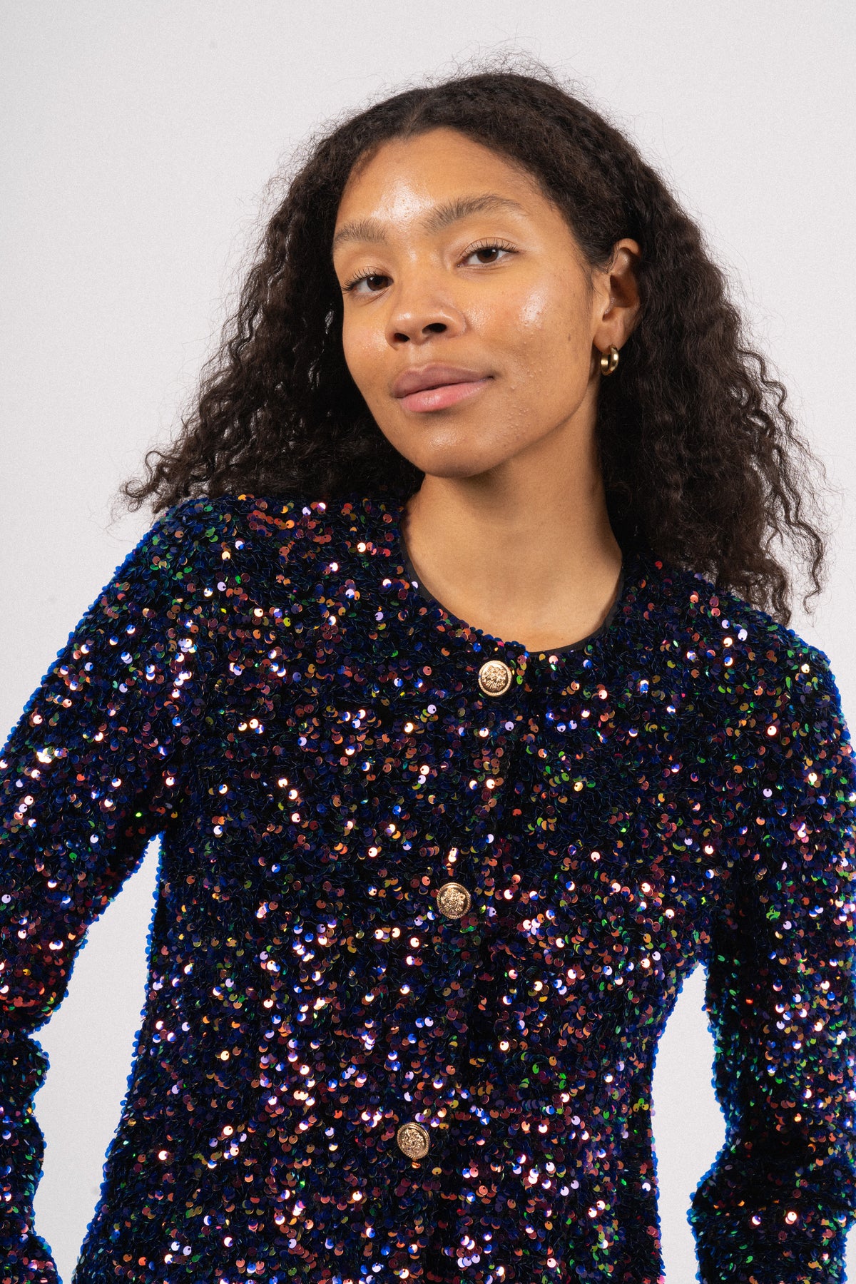 Paulette Jacket - Multicolour Sequins Velour