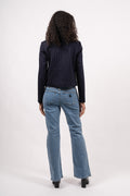 Zoe Pocket Jacket - Navy/White Pinstripe