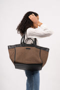 Gingham Lily Bag - Acorn Brown