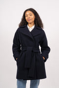 Wool Coat Mid - Dk Blue