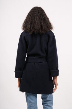 Wool Coat Mid - Dk Blue