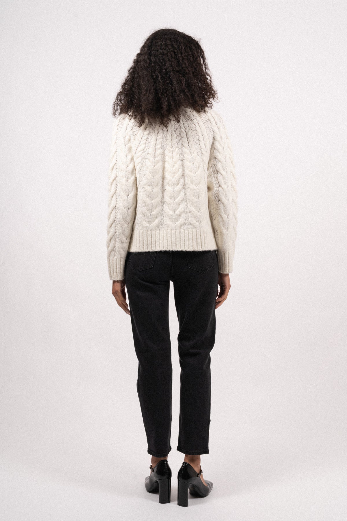 Yashirata Bow LS Knit Pullover - Birch