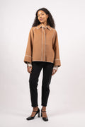 Yasalami Handmade Wool Mix Jacket - Nomad W/Birch Stich