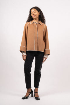 Yasalami Handmade Wool Mix Jacket - Nomad W/Birch Stich