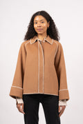 Yasalami Handmade Wool Mix Jacket - Nomad W/Birch Stich