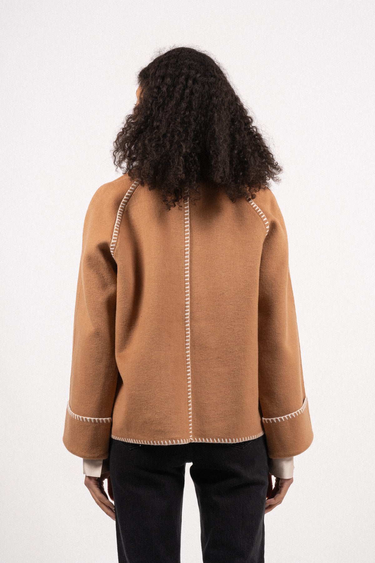 Yasalami Handmade Wool Mix Jacket - Nomad W/Birch Stich