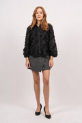 Yasroso LS Neck Shirt - Black
