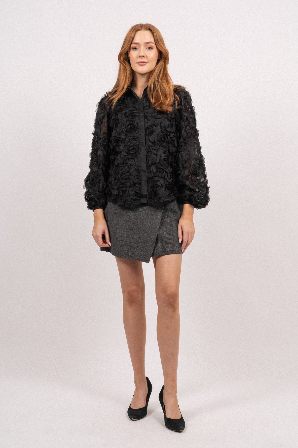 Yasroso LS Neck Shirt - Black