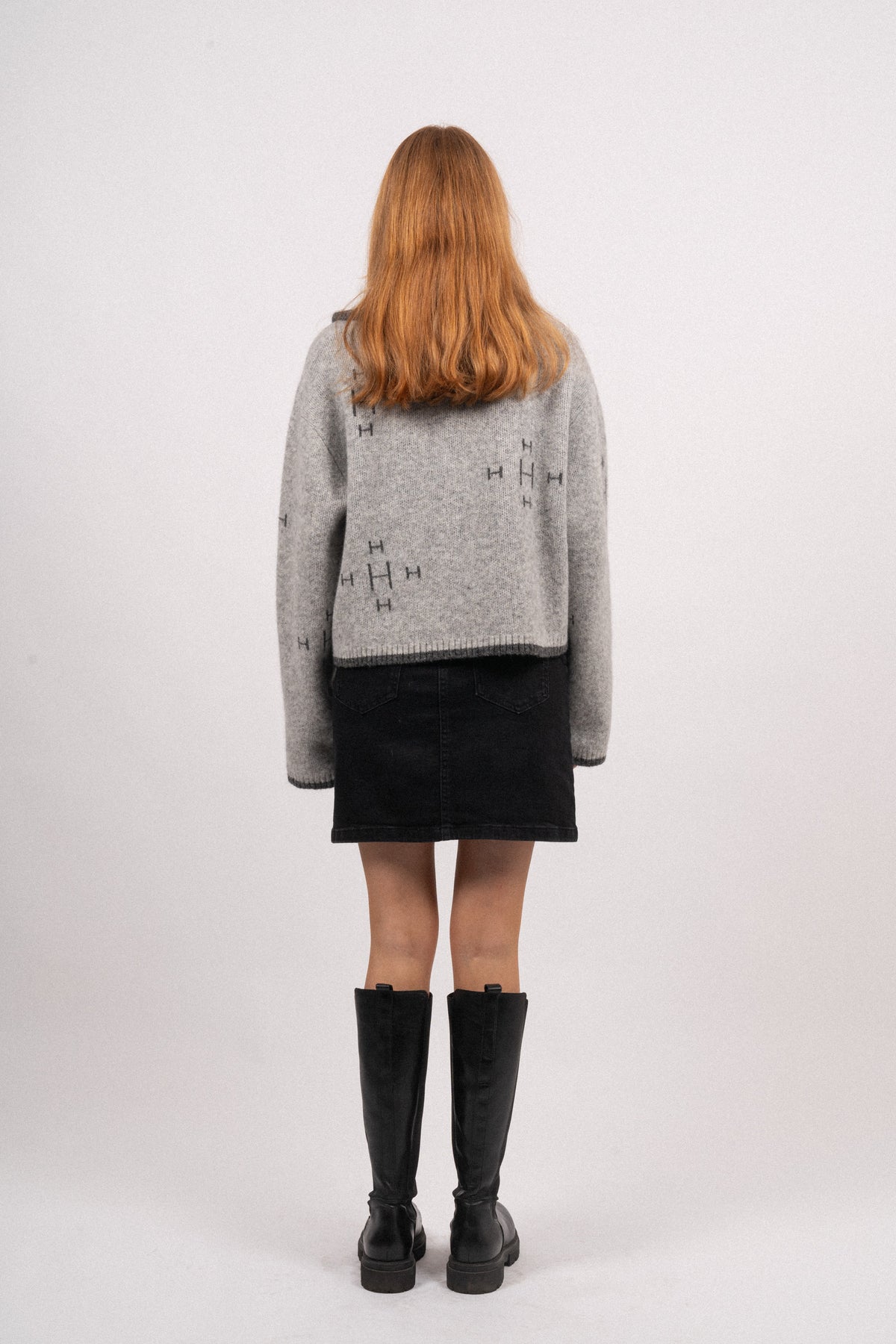 Iben Zip Jacket - Grey With Dark Details