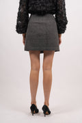 Yassummer HW Short Wool Mix Skirt - Grey Melange