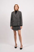 Yassummer LS Wool Mix Blazer - Grey Melange