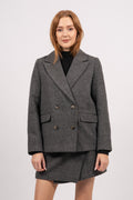 Yassummer LS Wool Mix Blazer - Grey Melange