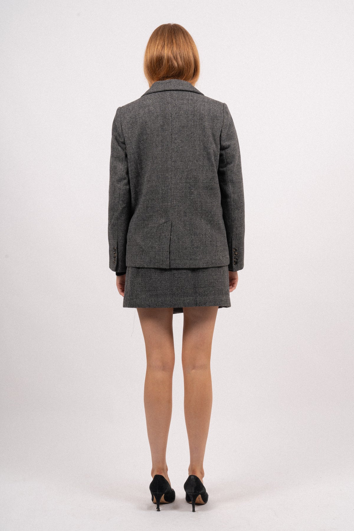 Yassummer LS Wool Mix Blazer - Grey Melange