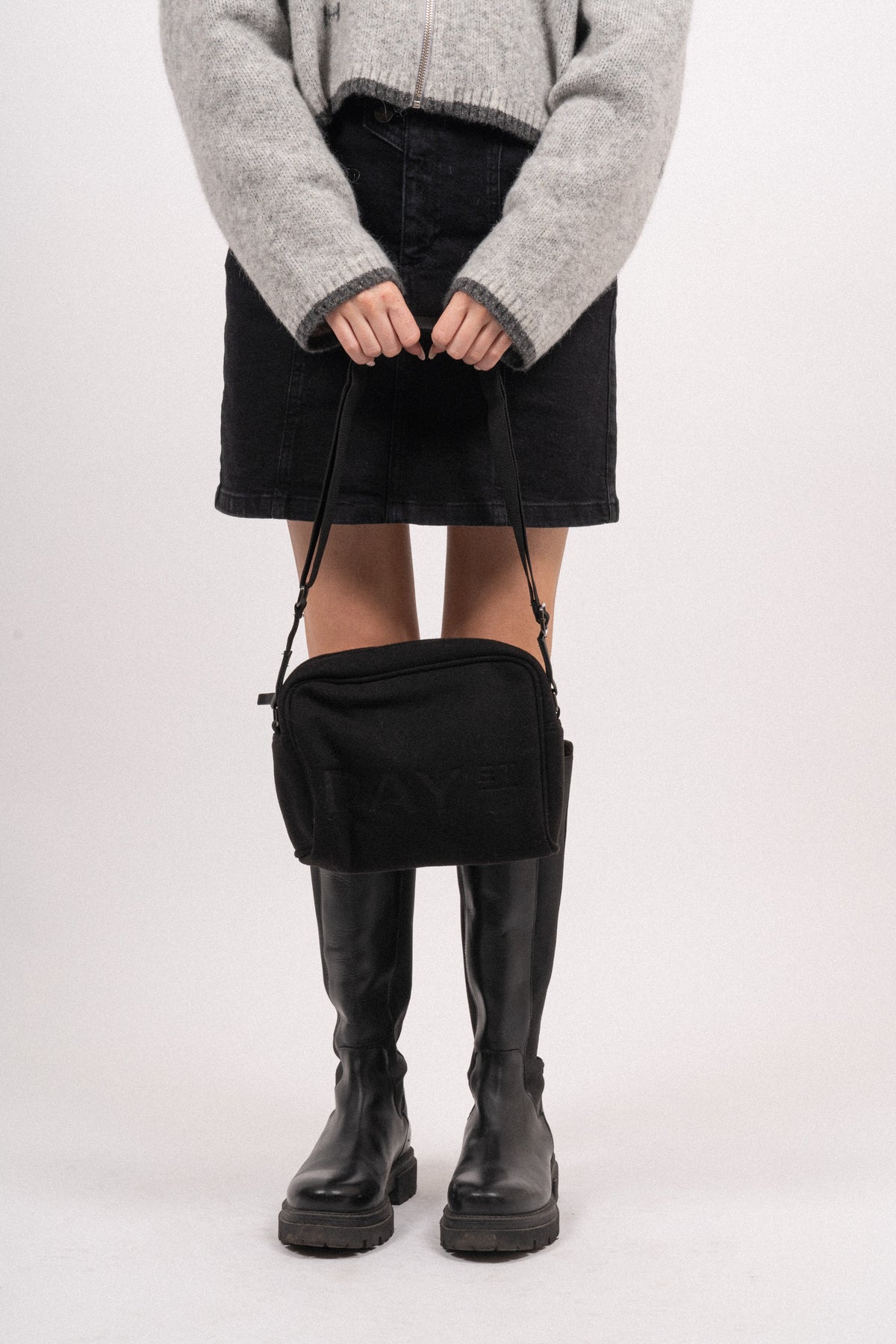 Day Woolen XL Boxy - Black