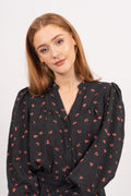 Vinaya Ladonna Shirt Aop - Black Flower