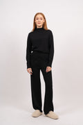 Hanni LS Knit T-Neck - Black