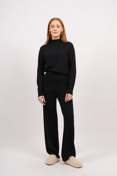 Hanni LS Knit T-Neck - Black