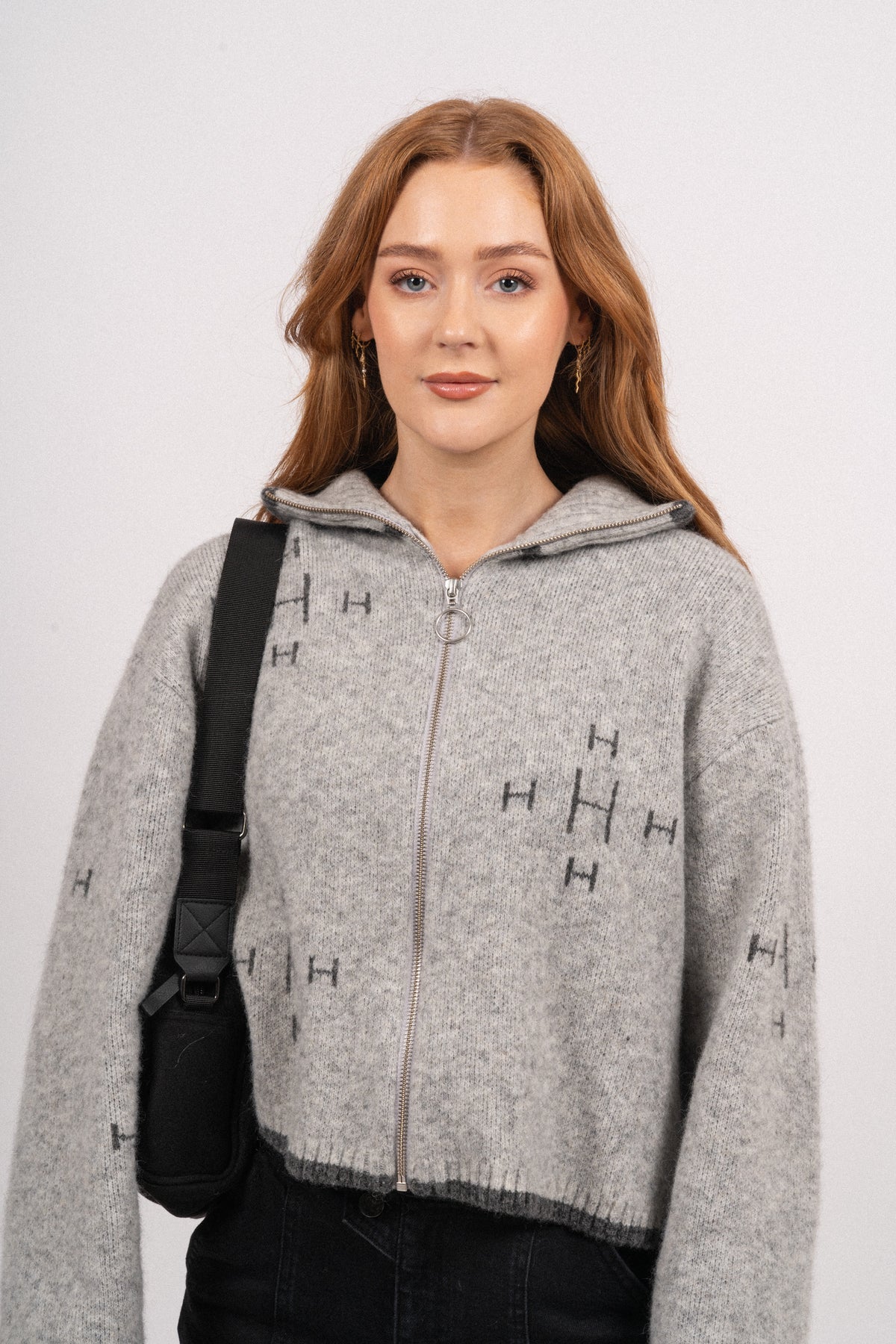 Iben Zip Jacket - Grey With Dark Details