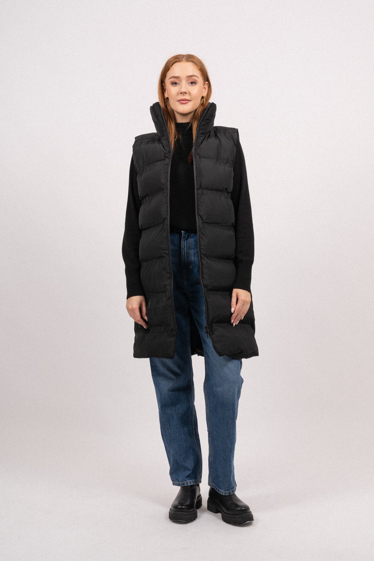 Idalene Kaysa Long Waistcoat - Black
