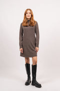 Hanni LS Knit Dress - Brownie Melange
