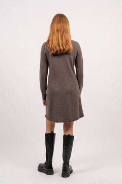 Hanni LS Knit Dress - Brownie Melange