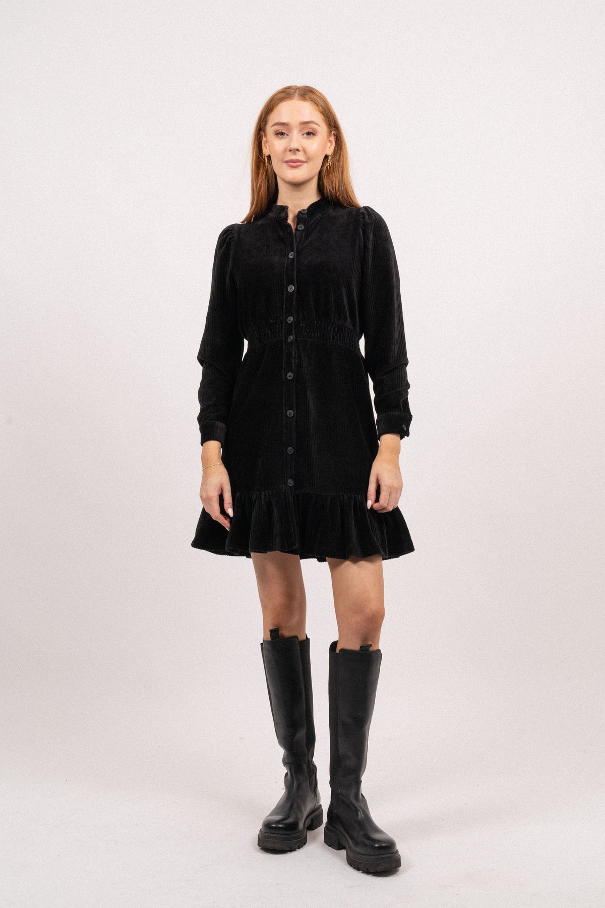 Floriana Shirt Dress - Black