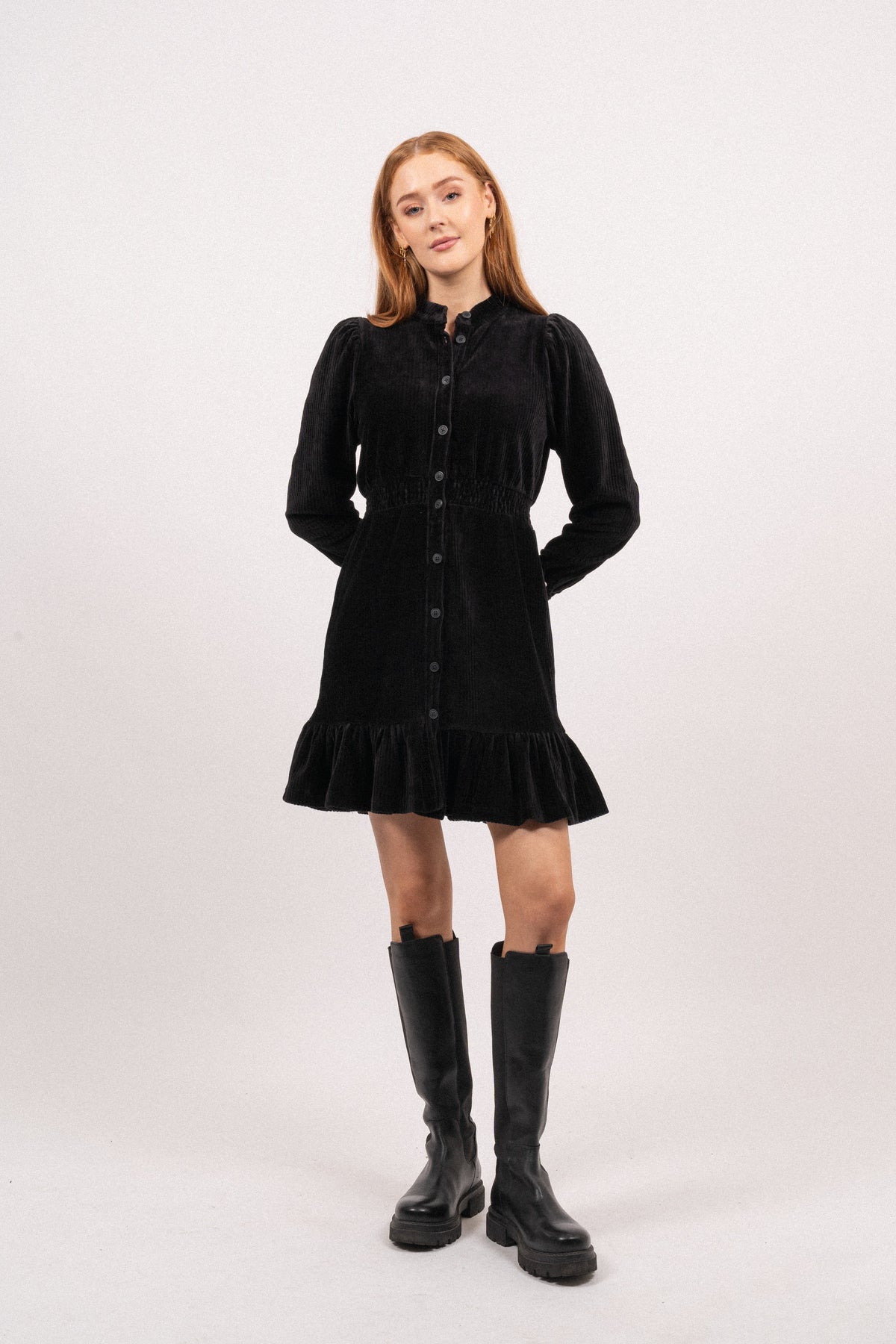 Floriana Shirt Dress - Black