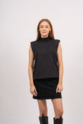 Idacc Pin Stripe Top - Dark Grey