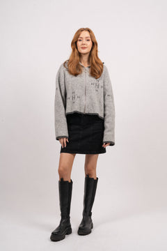 Iben Zip Jacket - Grey With Dark Details